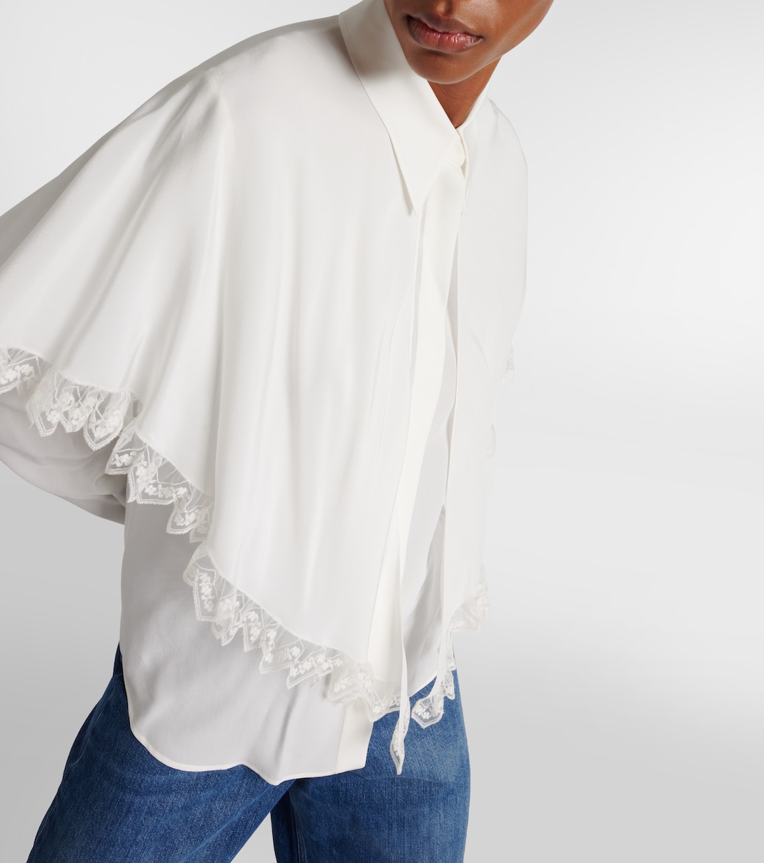 Bluse Knotted Heritage aus Crêpe de Chine aus Seide | Chloé