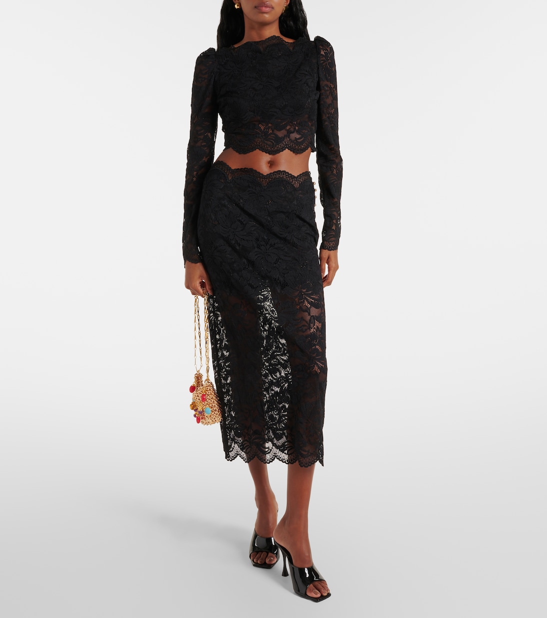 Crop top de encaje floral | Rabanne