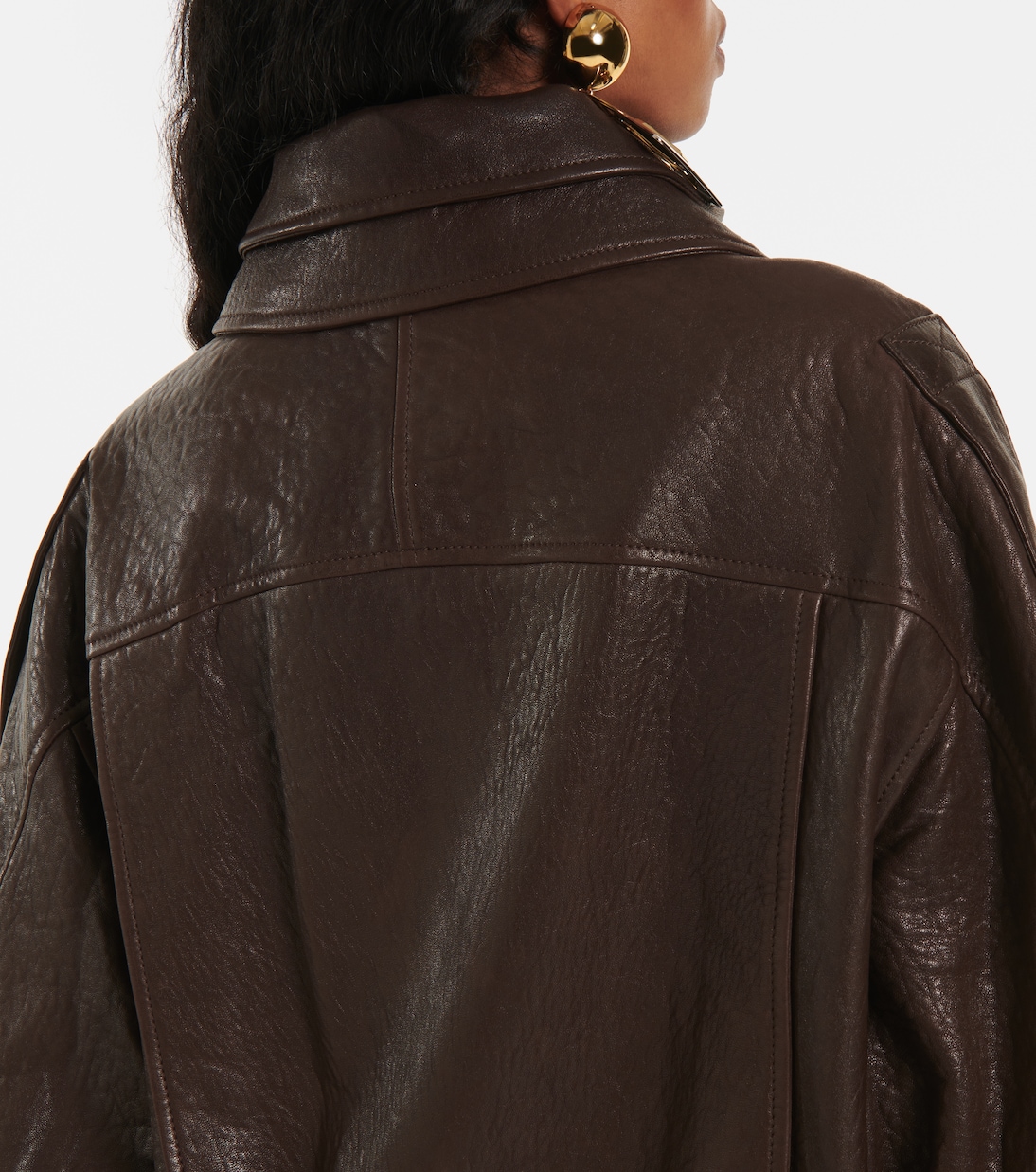 Oversized leather bomber jacket | Saint Laurent