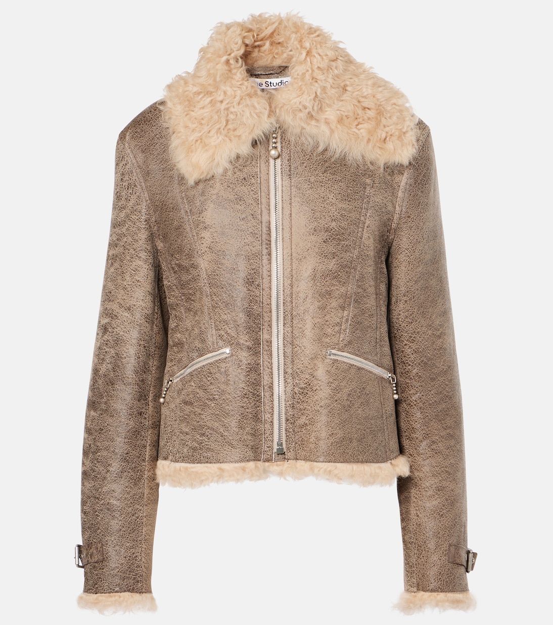 Veste en cuir et shearling | Acne Studios