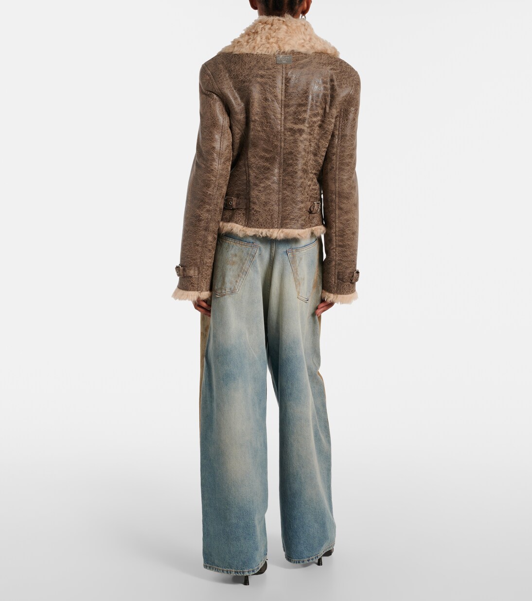 Veste en cuir et shearling | Acne Studios