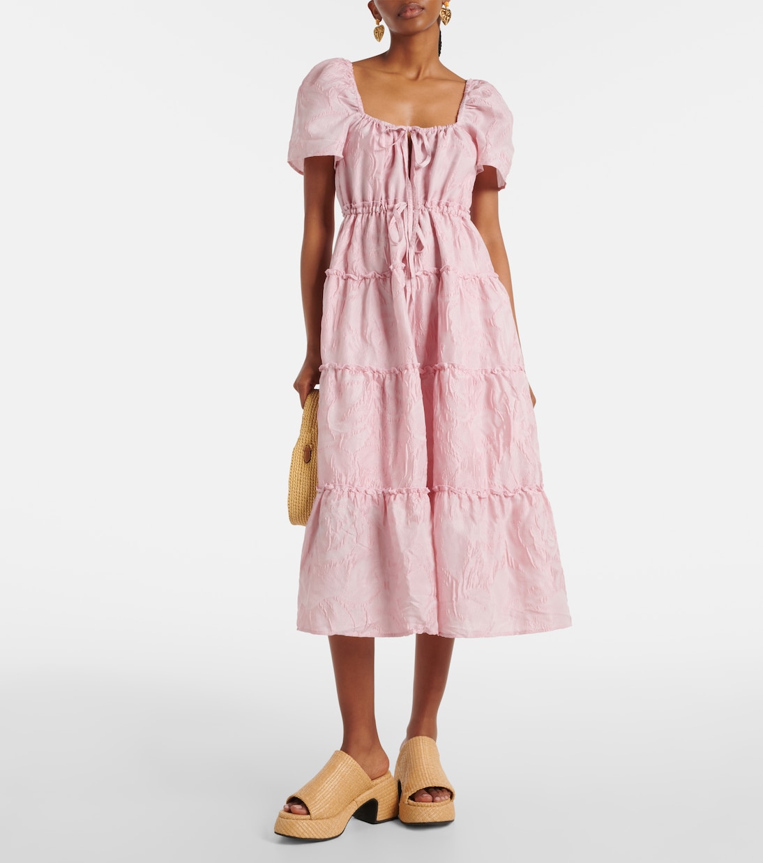 Robe midi en jacquard | Ganni