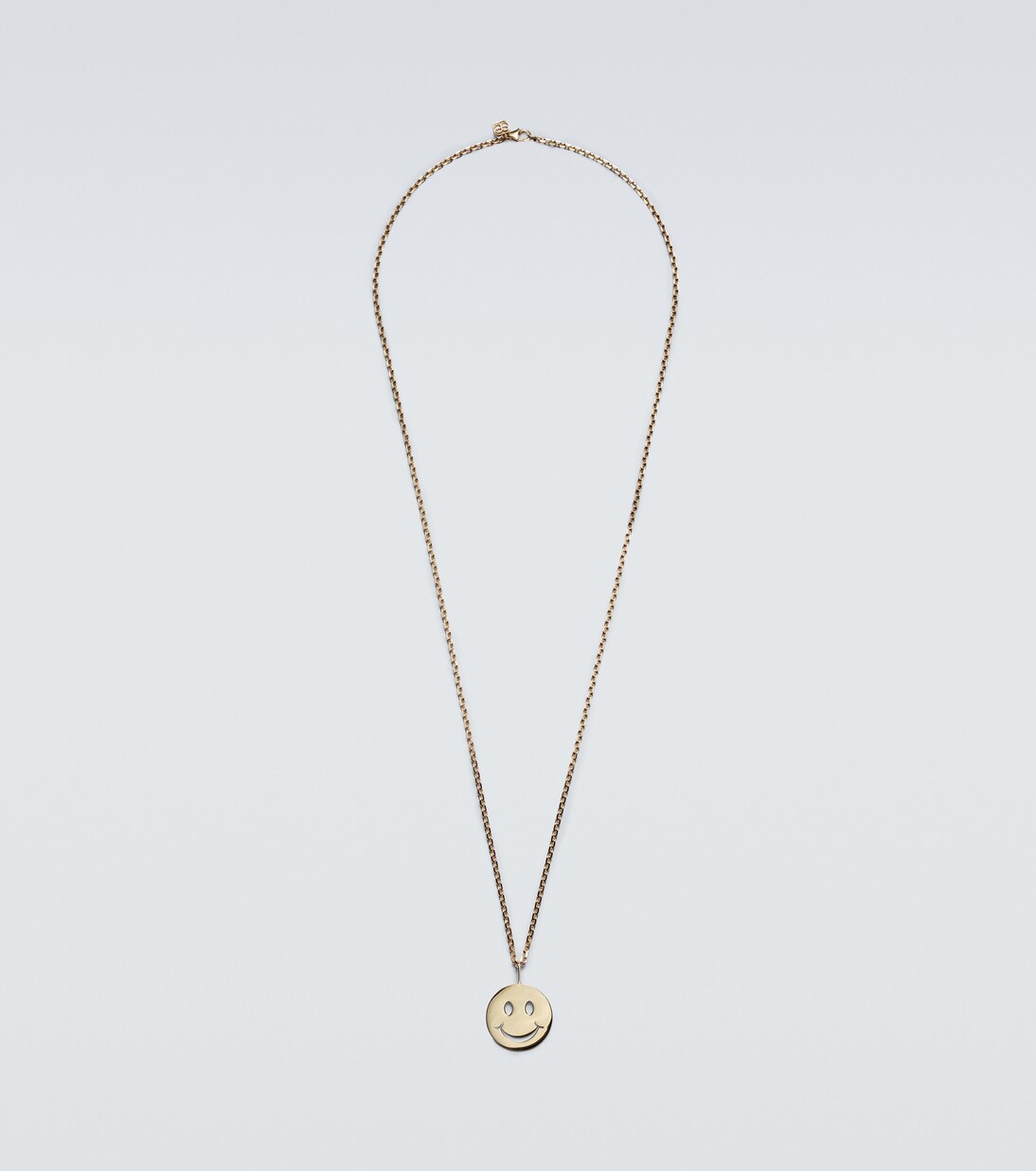 Happy Face 14kt yellow gold charm necklace | Sydney Evan