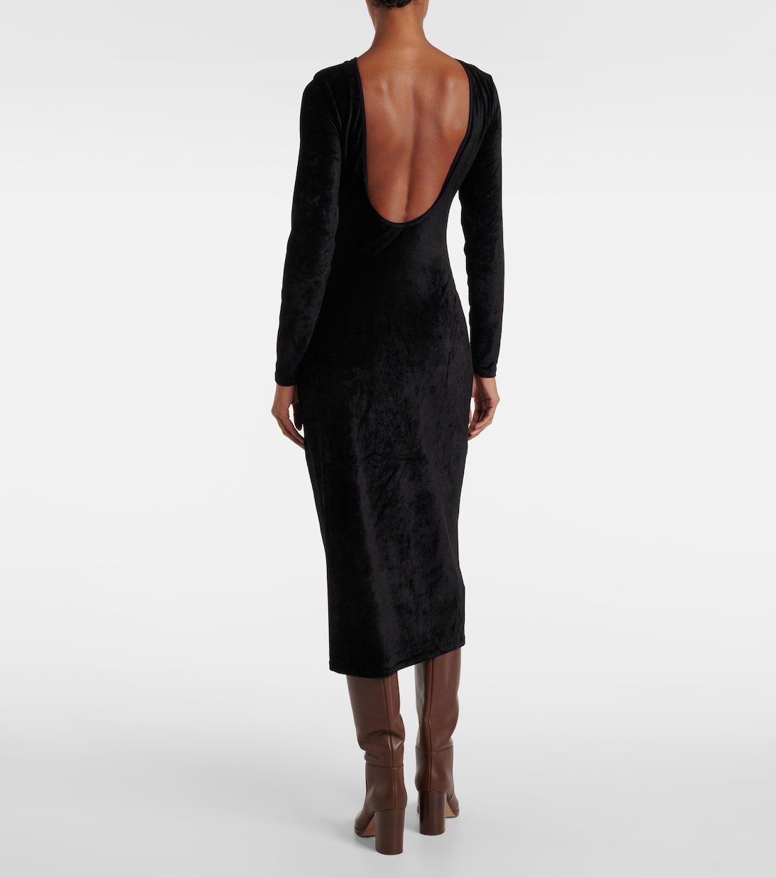 Velvet midi dress | Polo Ralph Lauren