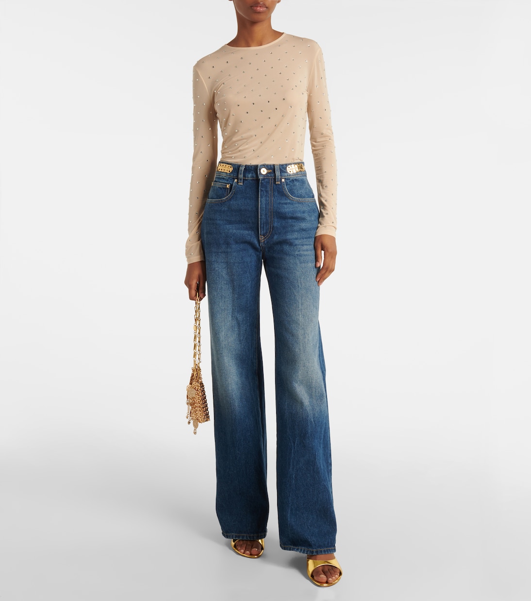 Top con cristalli | Rabanne