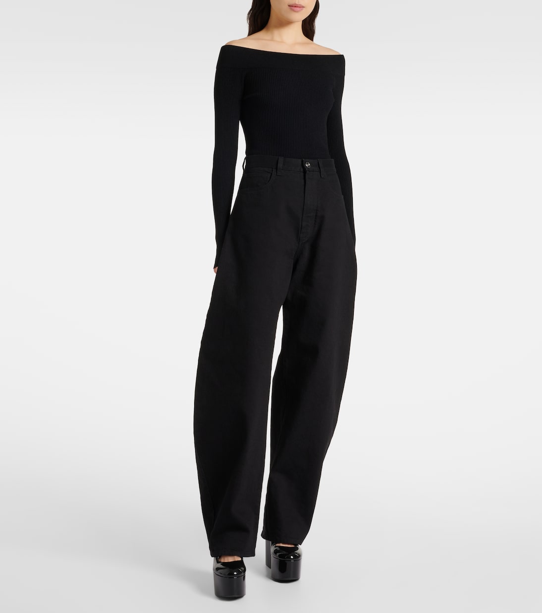 Escarpins compensés Criss Cross en cuir verni | Alaïa