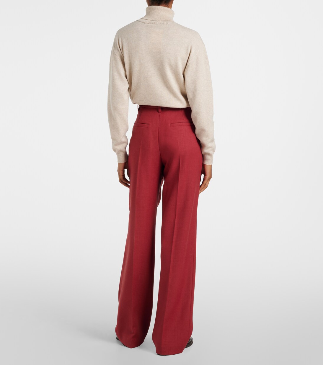 Pantalones rectos de sarga de lana virgen | Brunello Cucinelli