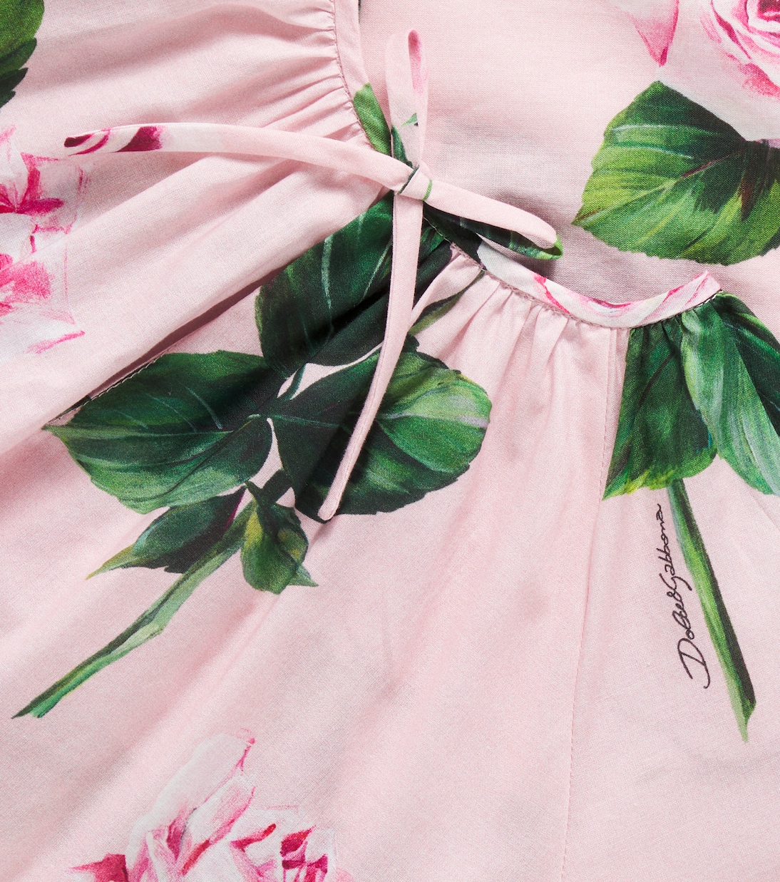 Robe en coton à fleurs | Dolce&Gabbana Kids