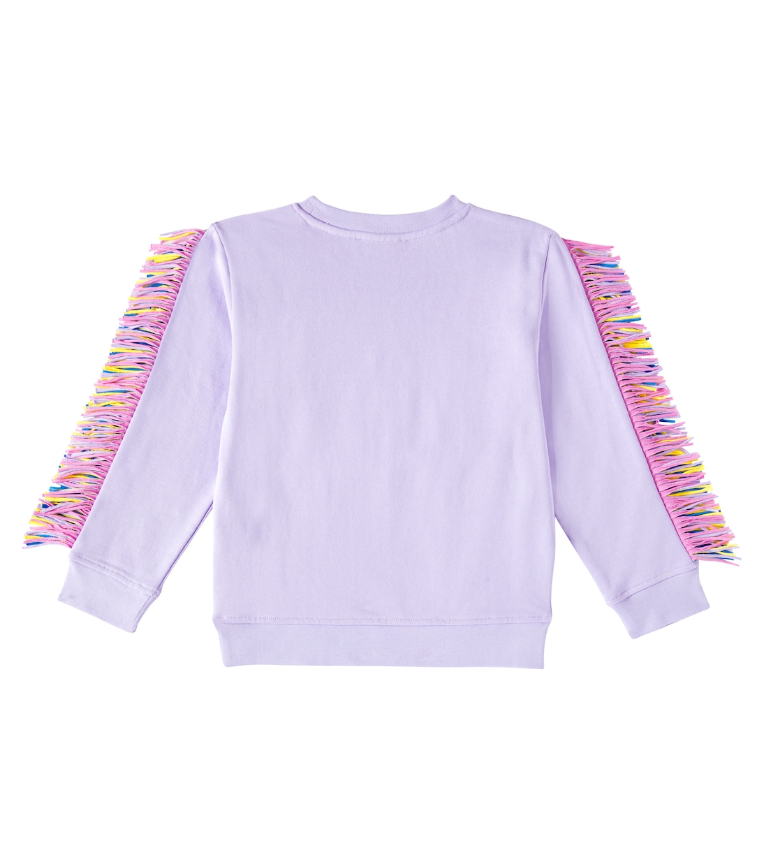Fringed cotton jersey sweatshirt | Stella McCartney Kids