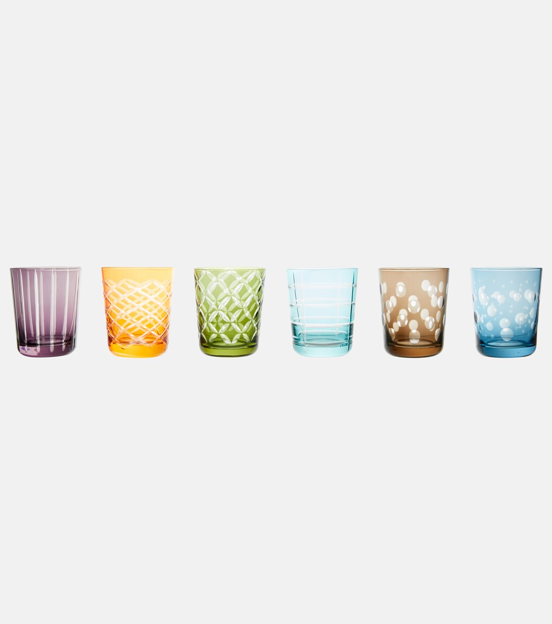 Cuttings set of 6 glass tumblers | Polspotten