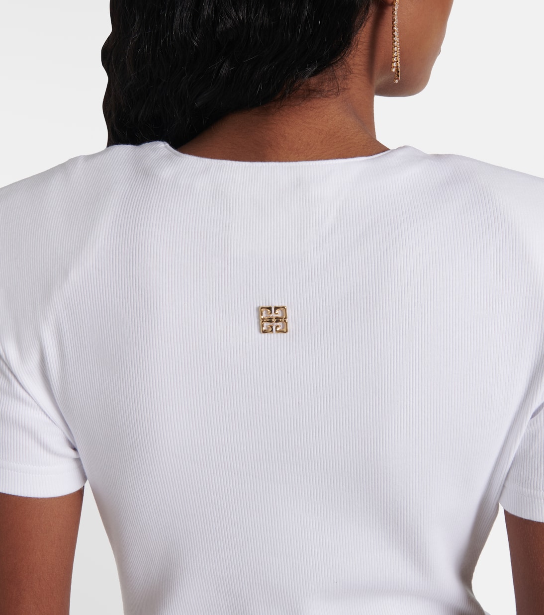 4G lace-up cotton-blend jersey T-shirt | Givenchy