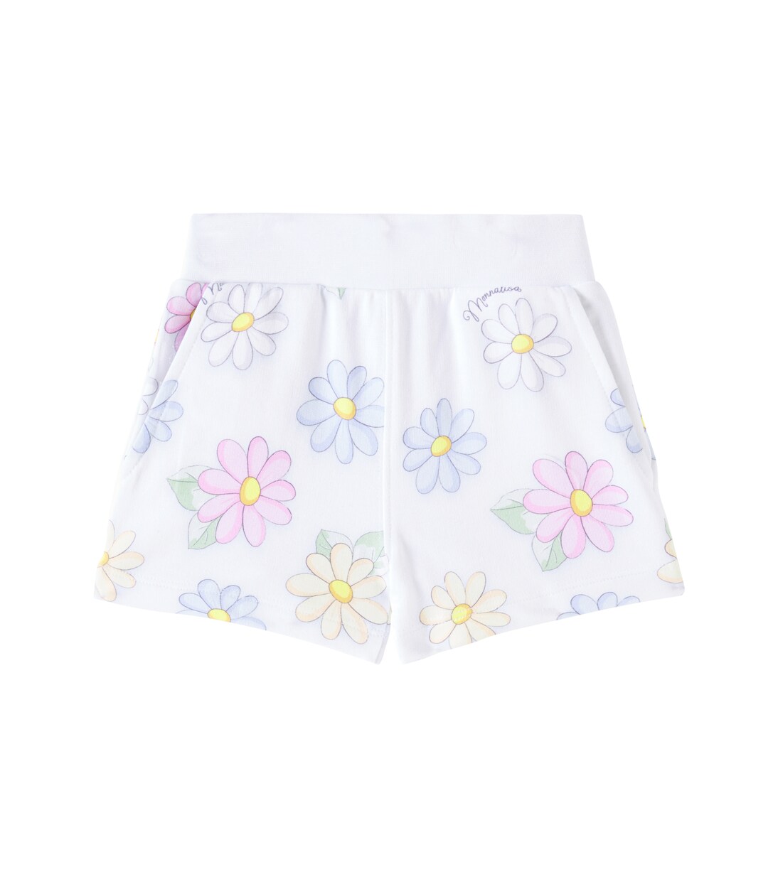Floral cotton-blend jersey shorts | Monnalisa
