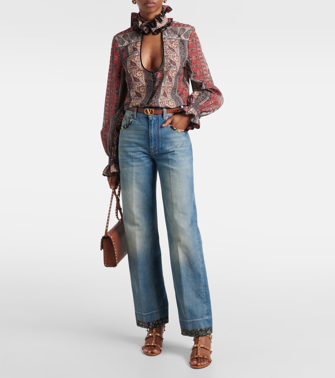 Sandalen Rockstud aus Leder | Valentino Garavani