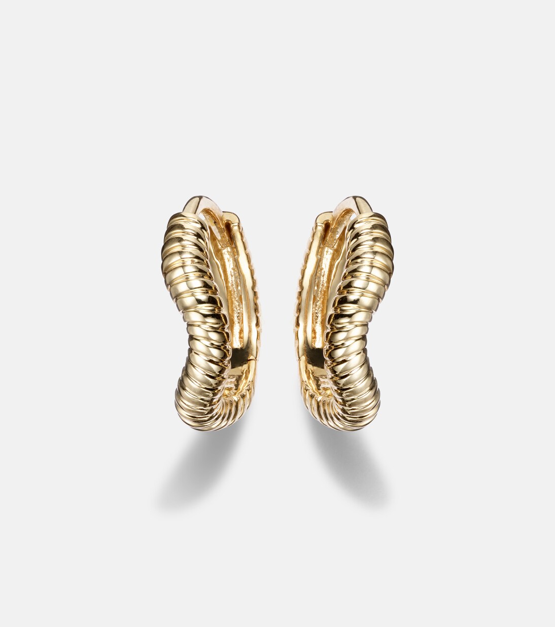 Freddie 14kt gold huggie earrings | Stone and Strand
