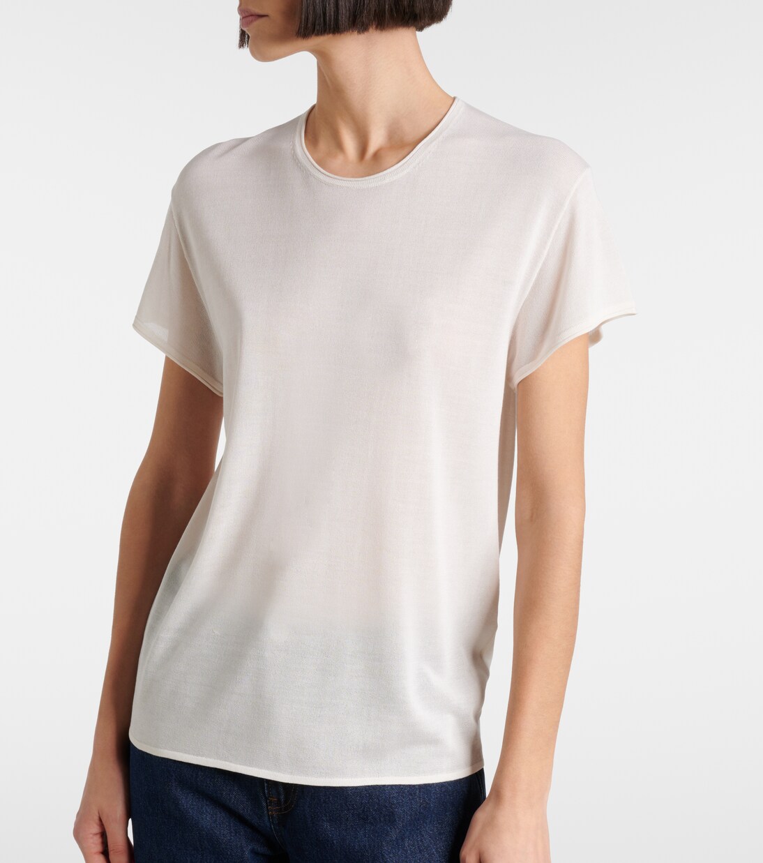 T-shirt in maglia di seta | Toteme