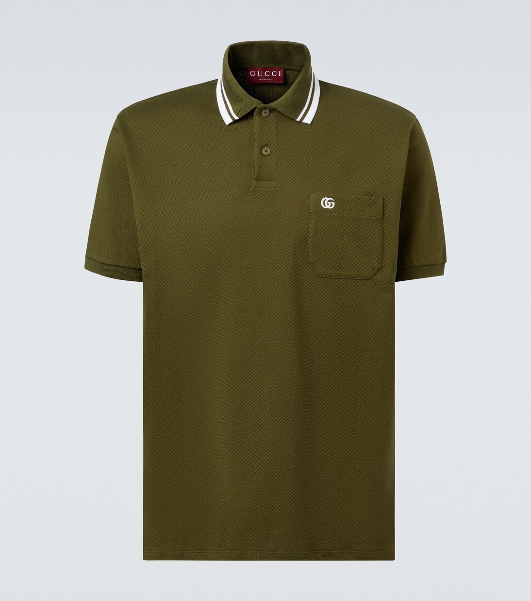 Double G cotton-blend piqué polo shirt | Gucci