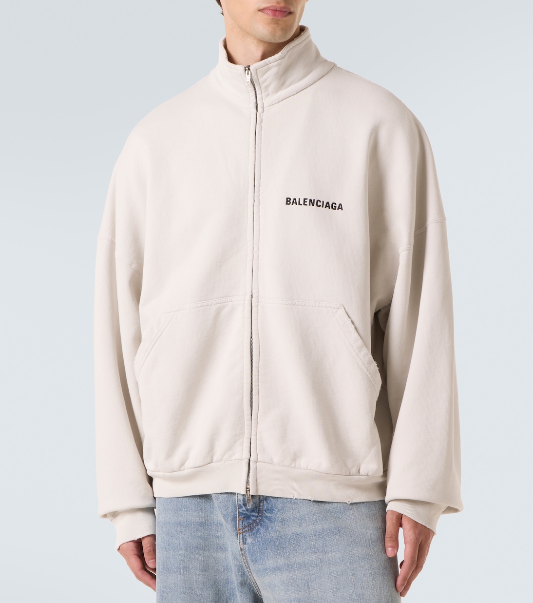 Logo cotton jersey track jacket | Balenciaga