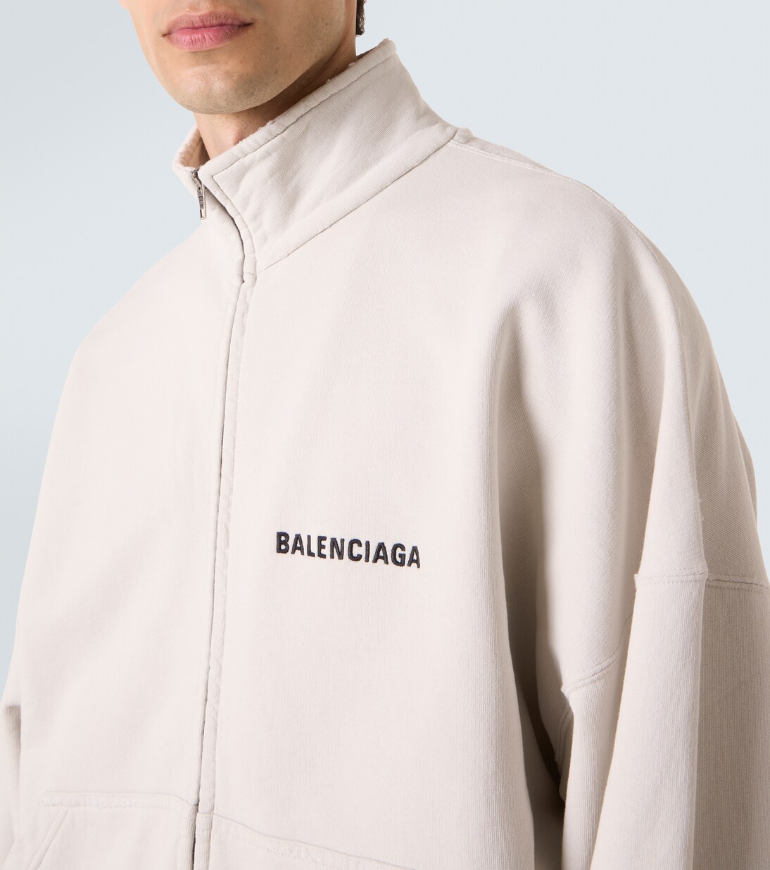 Logo cotton jersey track jacket | Balenciaga