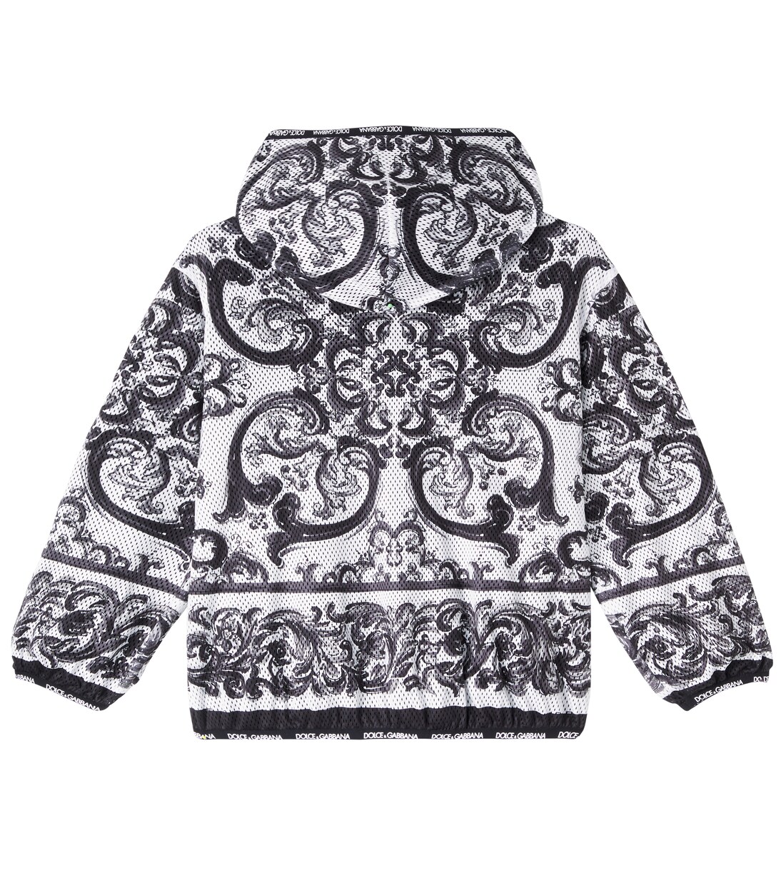 Majolica hooded zip-up jacket | Dolce&Gabbana Kids