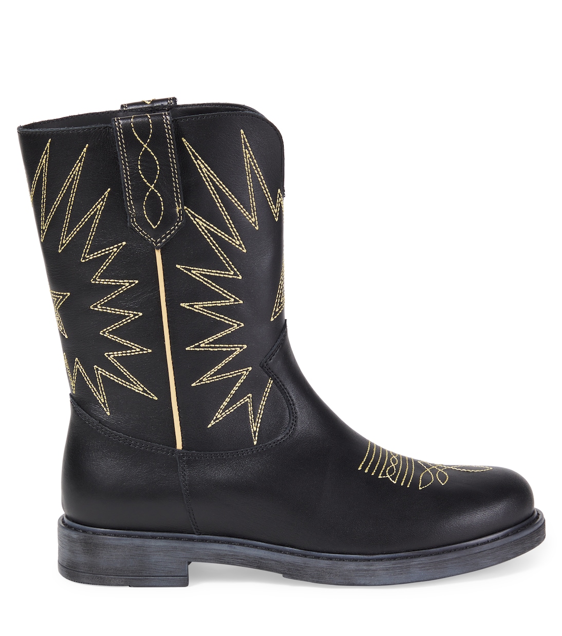 Wish Star embroidered leather boots | Golden Goose Kids