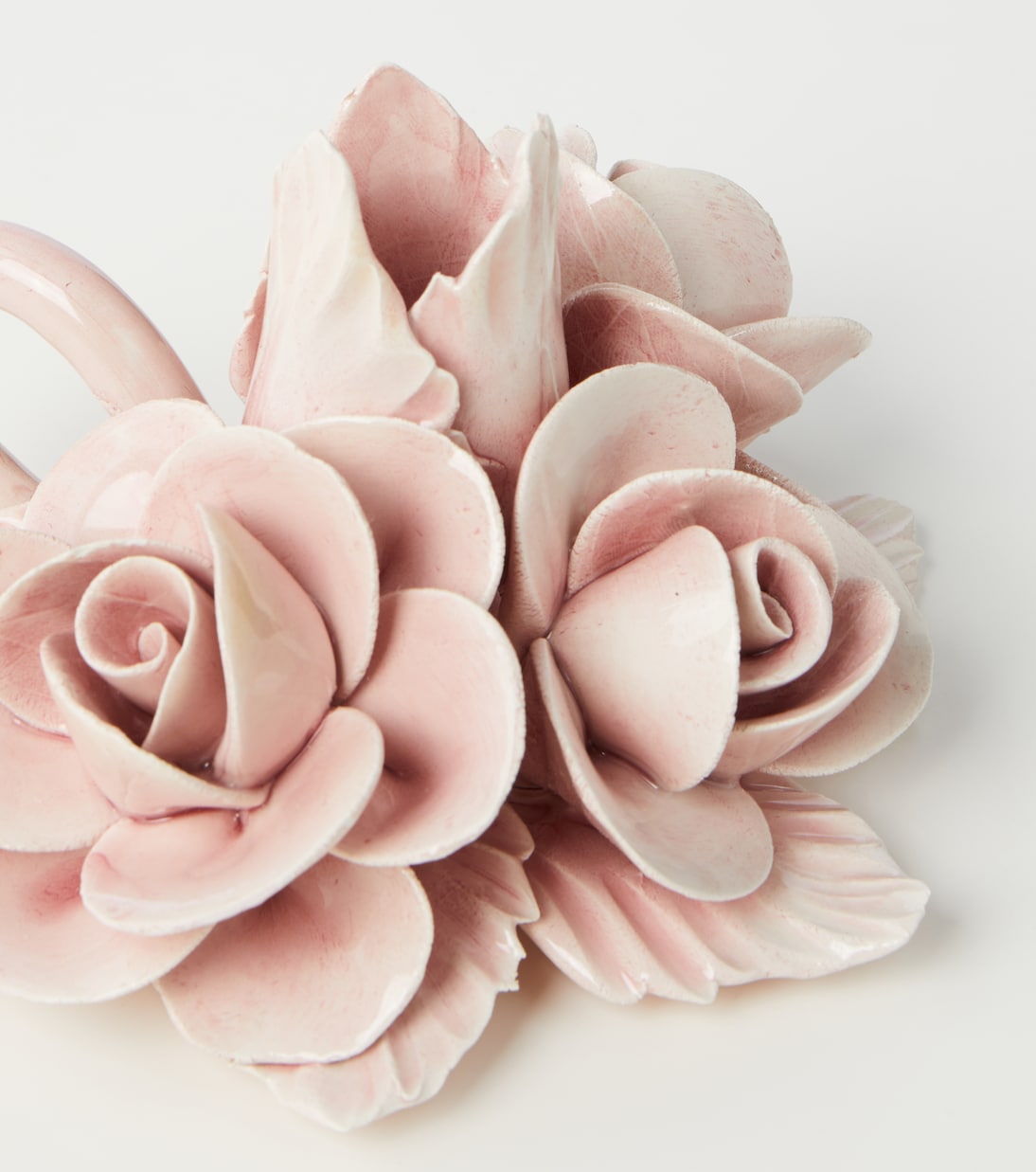 Set of 2 floral ceramic candleholders | Bitossi