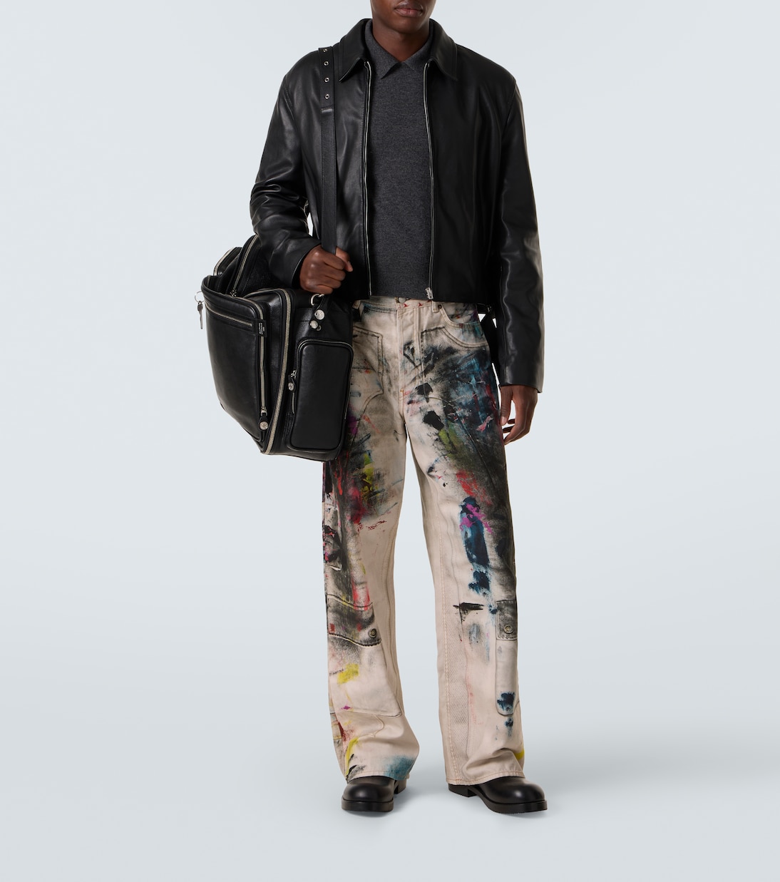 Leather biker jacket | Acne Studios