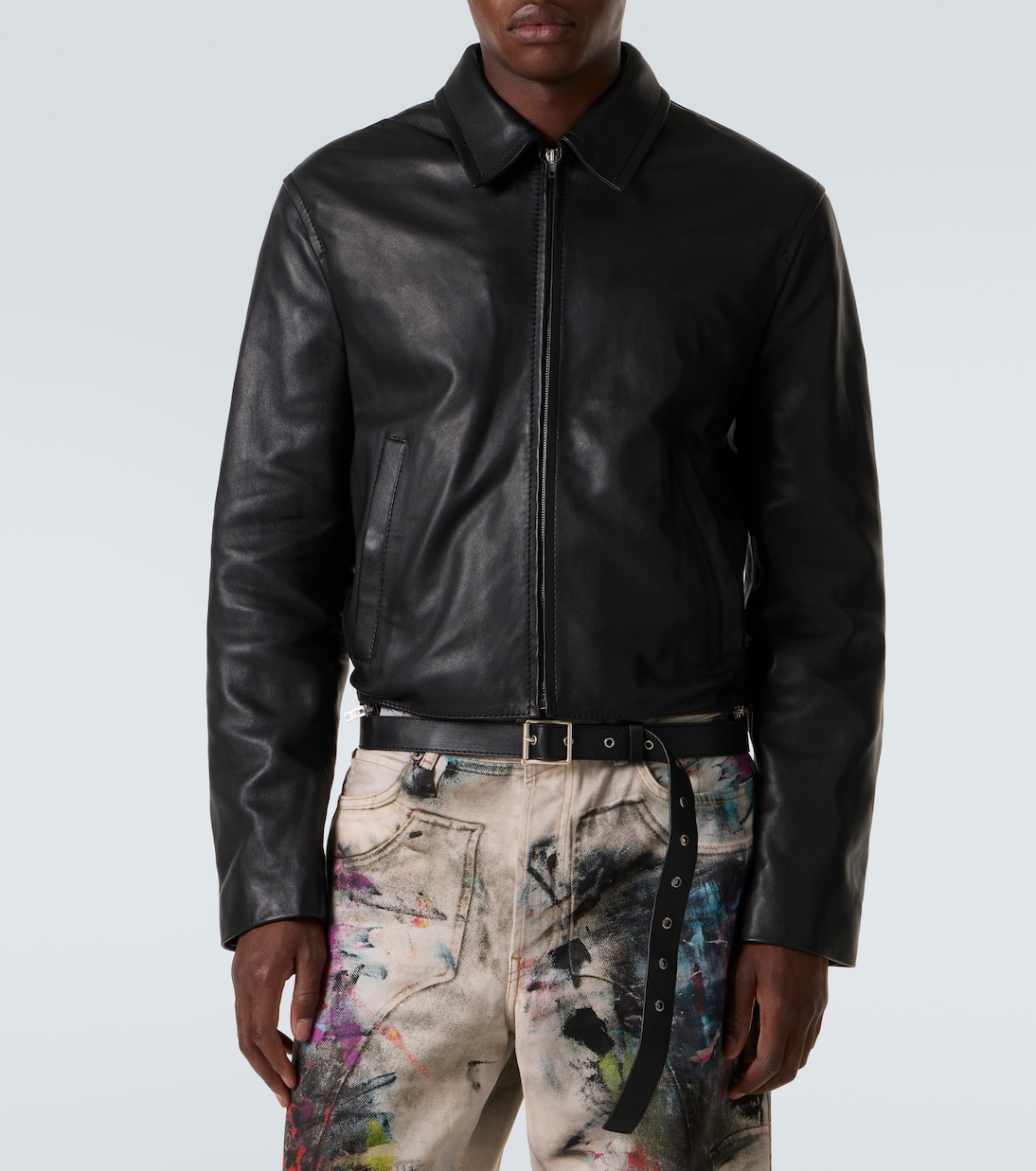 Leather biker jacket | Acne Studios