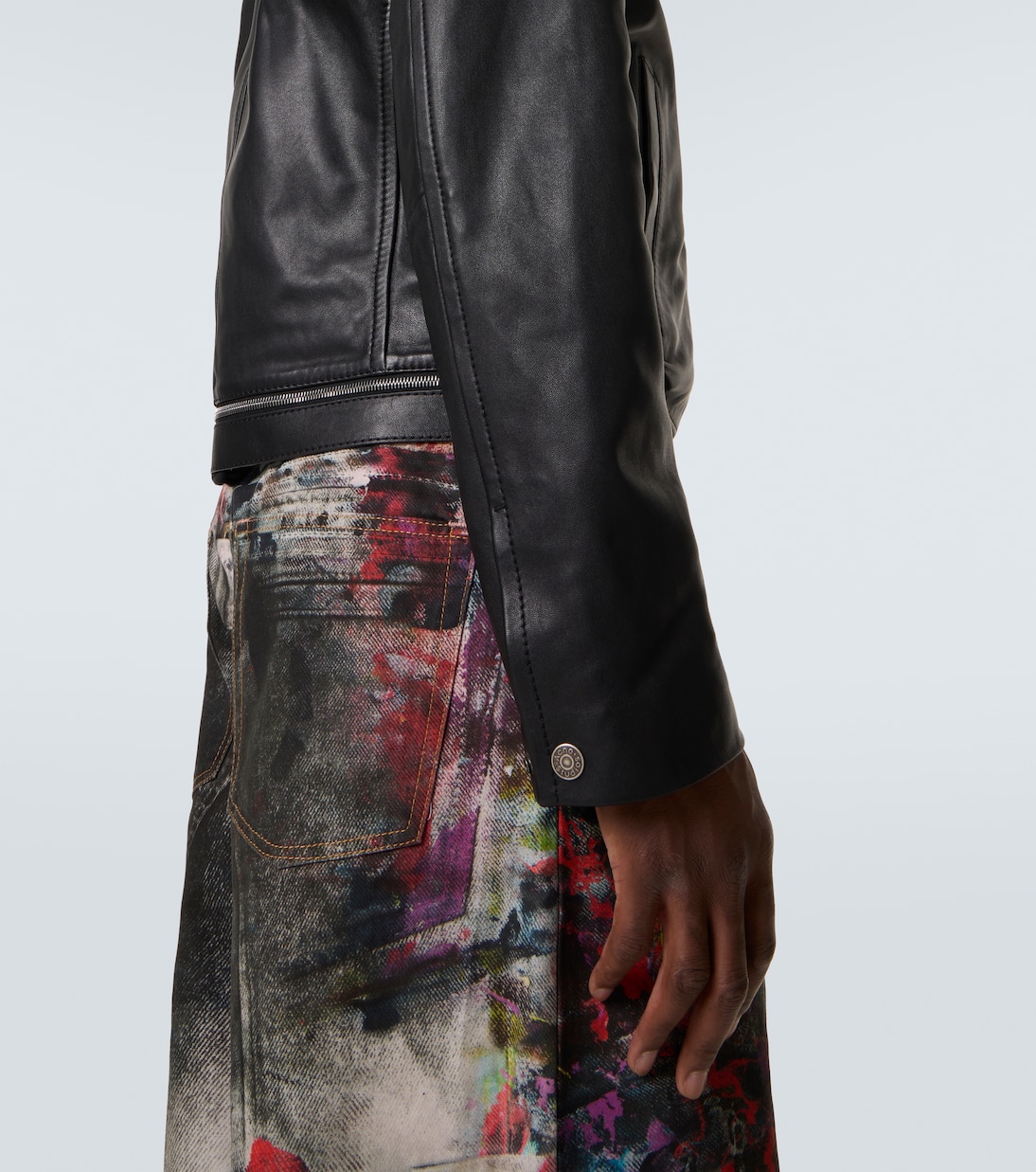 Leather biker jacket | Acne Studios