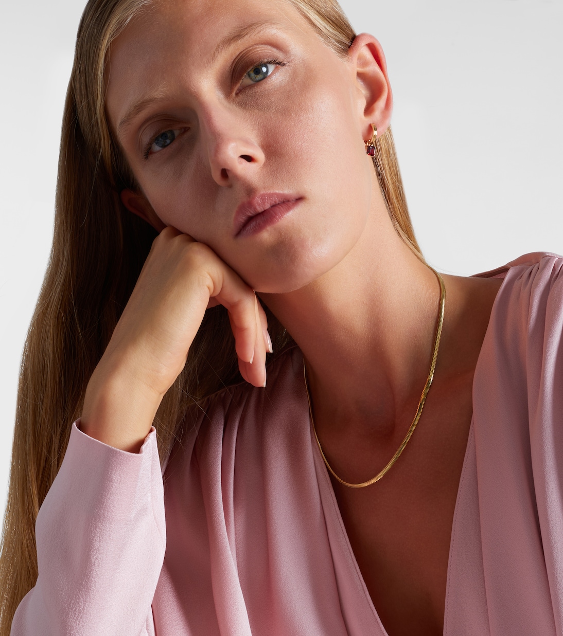 Serpentine 14kt gold chain necklace | Stone and Strand