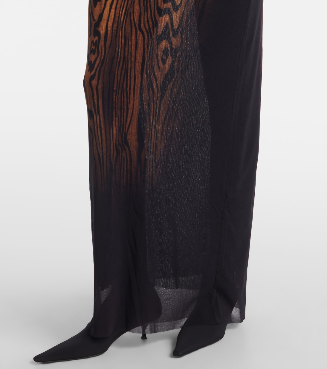 Wood printed mesh maxi dress | Jean Paul Gaultier