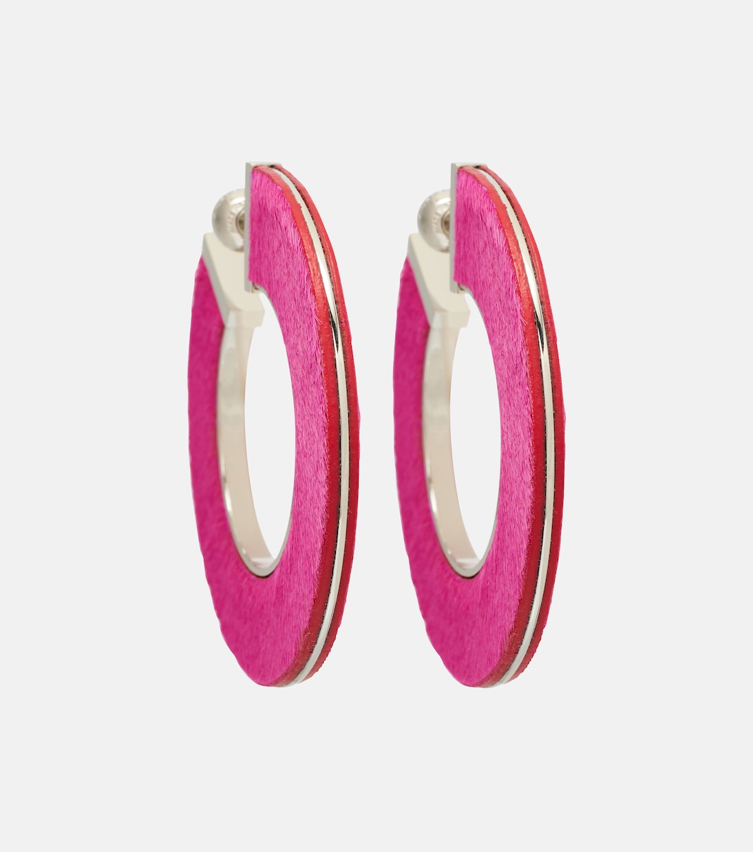 Leather-trimmed earrings | Alaïa