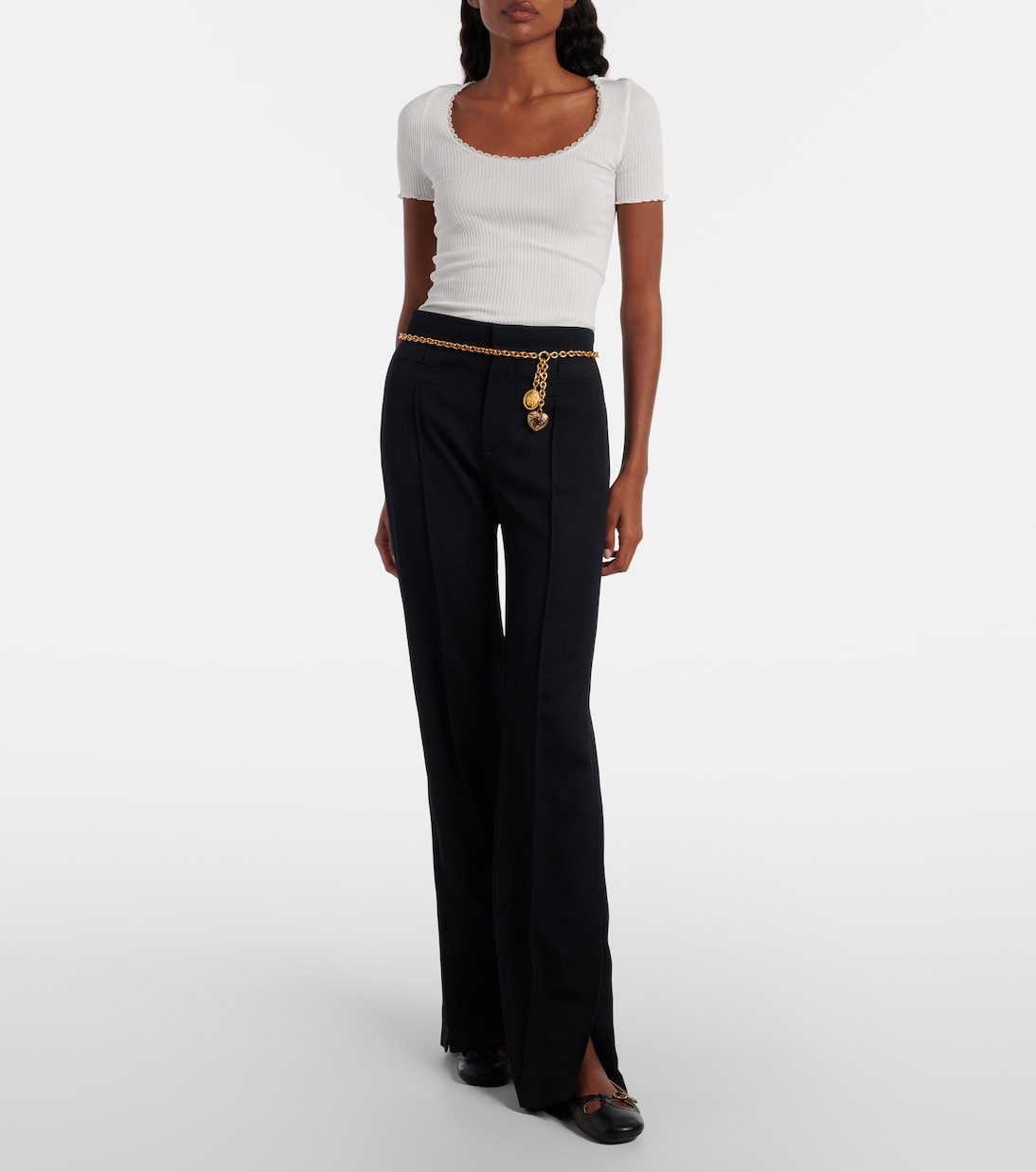 Leonore leather ballet flats | Chloé