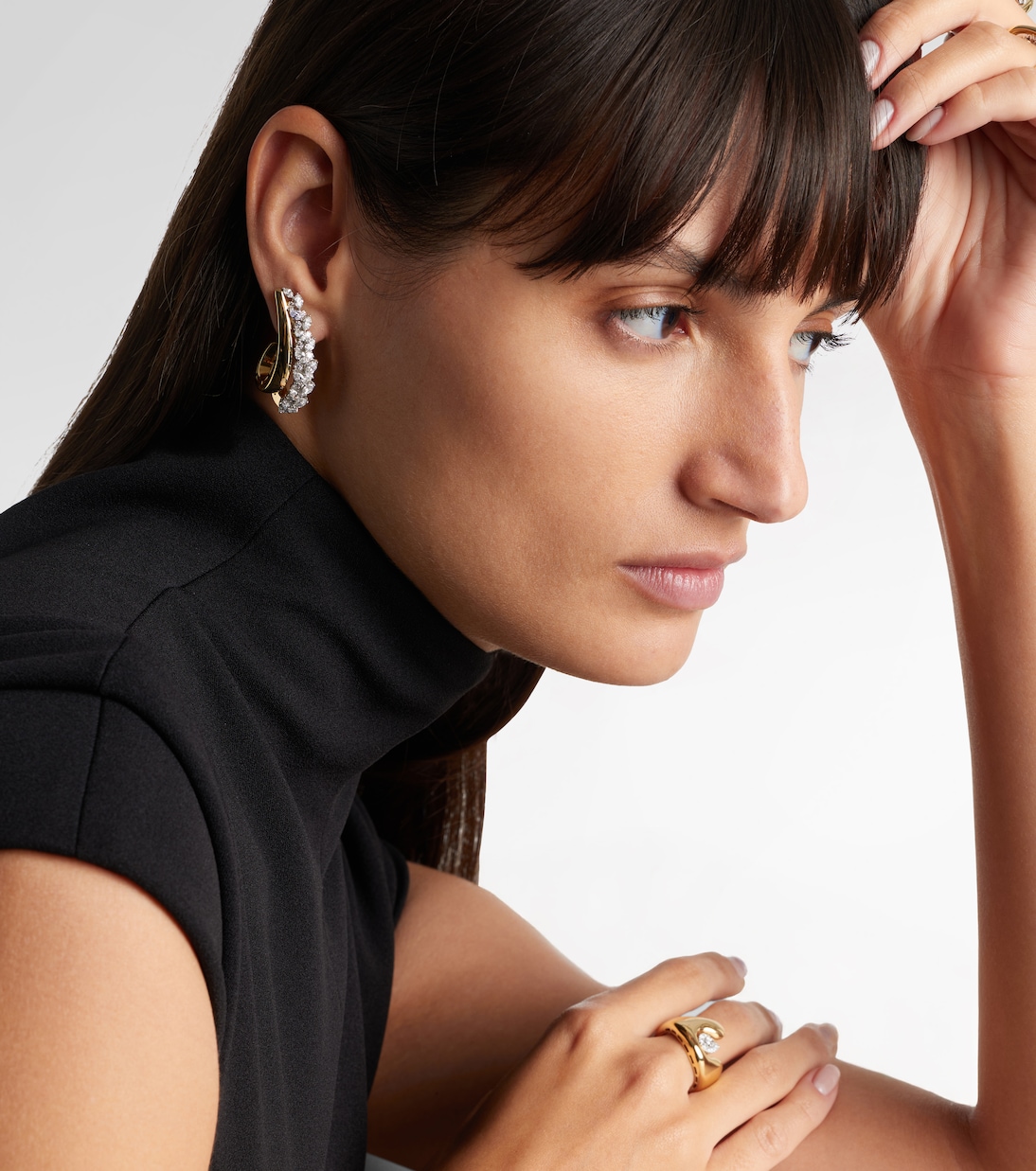 Ohrringe Golden Strada aus 18kt Gelbgold (750/1000) mit Diamanten | Yeprem