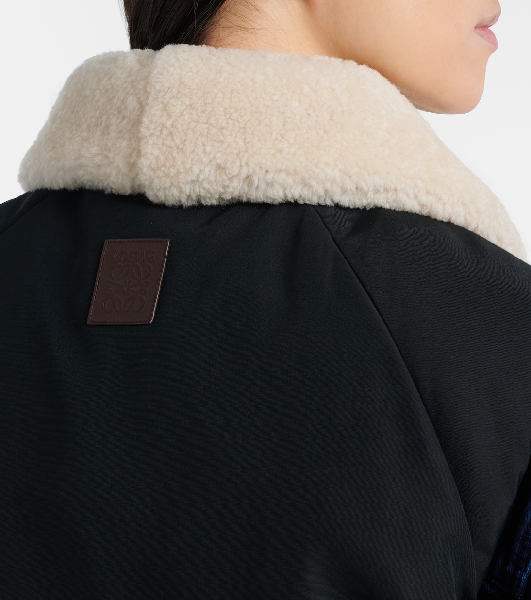 Shearling-trimmed cotton-blend vest | Loewe