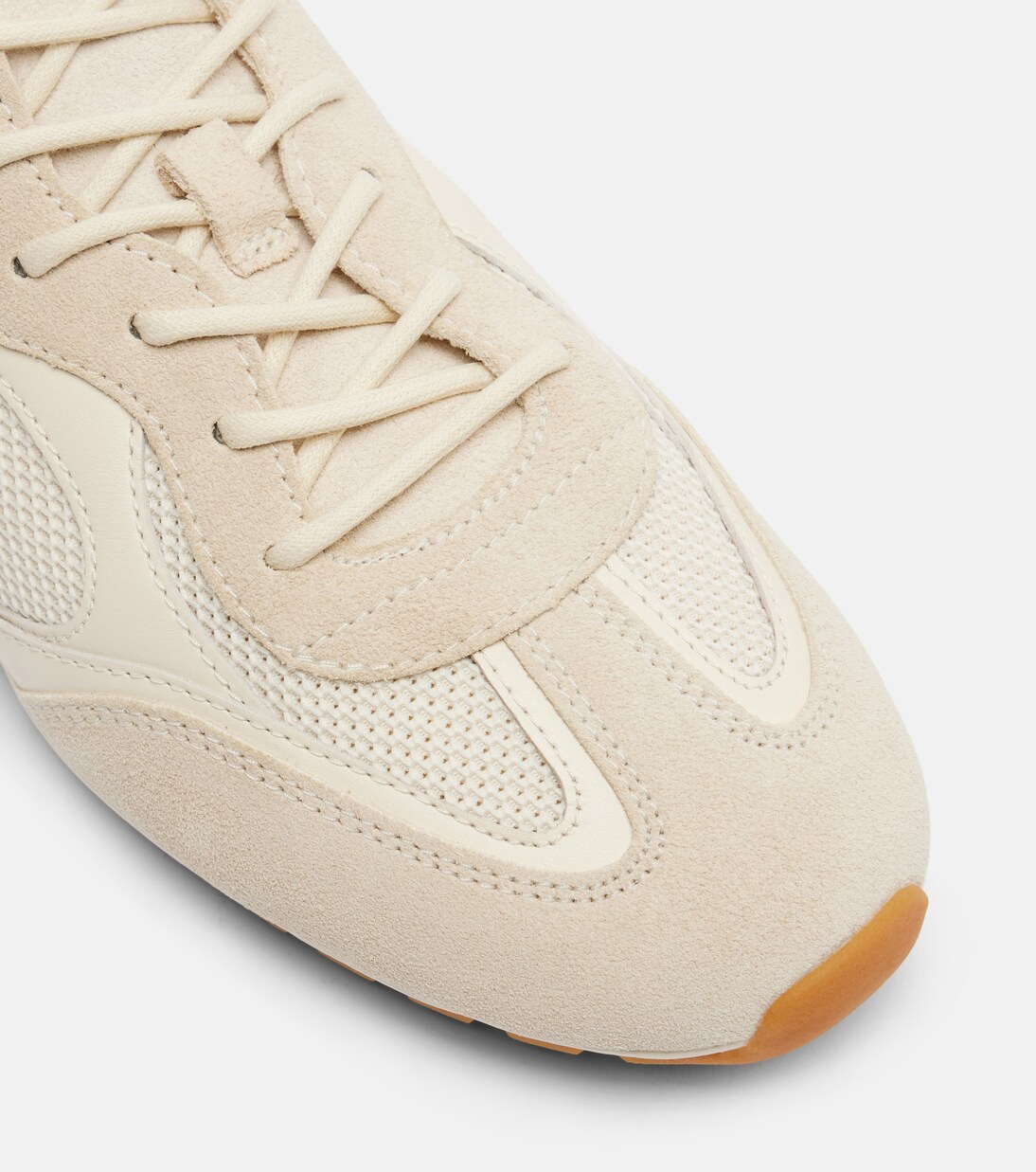 Field suede and leather-trimmed sneakers | Tory Burch