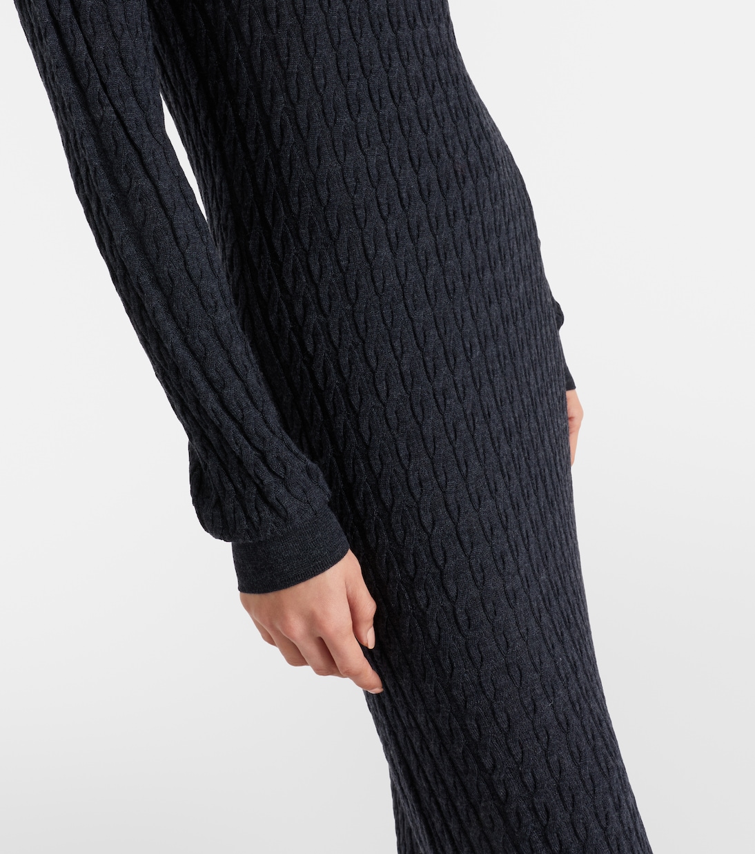 Cable-knit wool maxi dress | Toteme