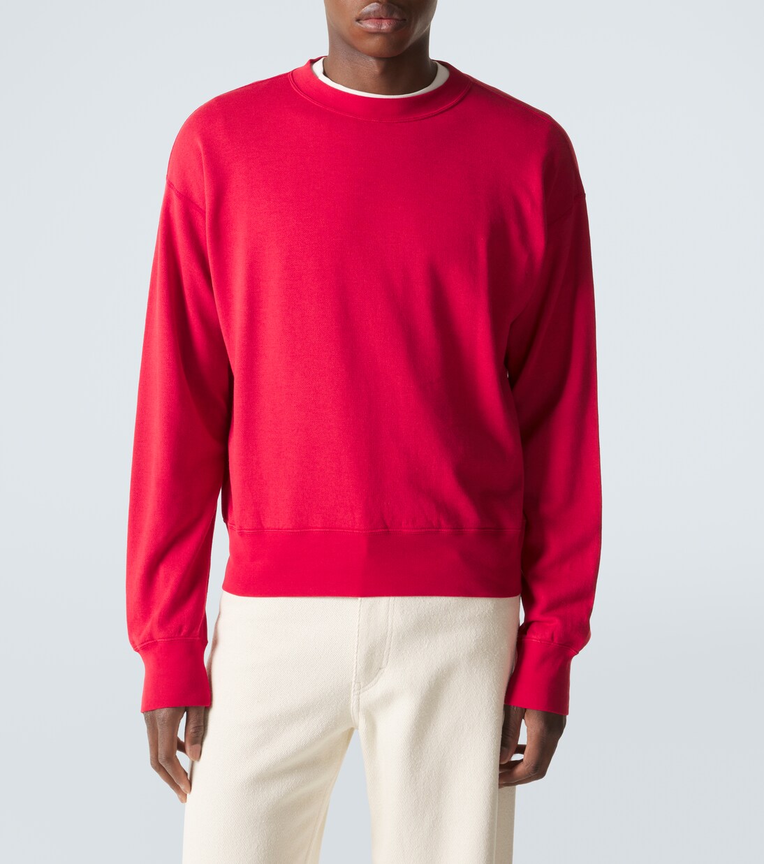 Cotton, wool and silk sweatshirt | Auralee