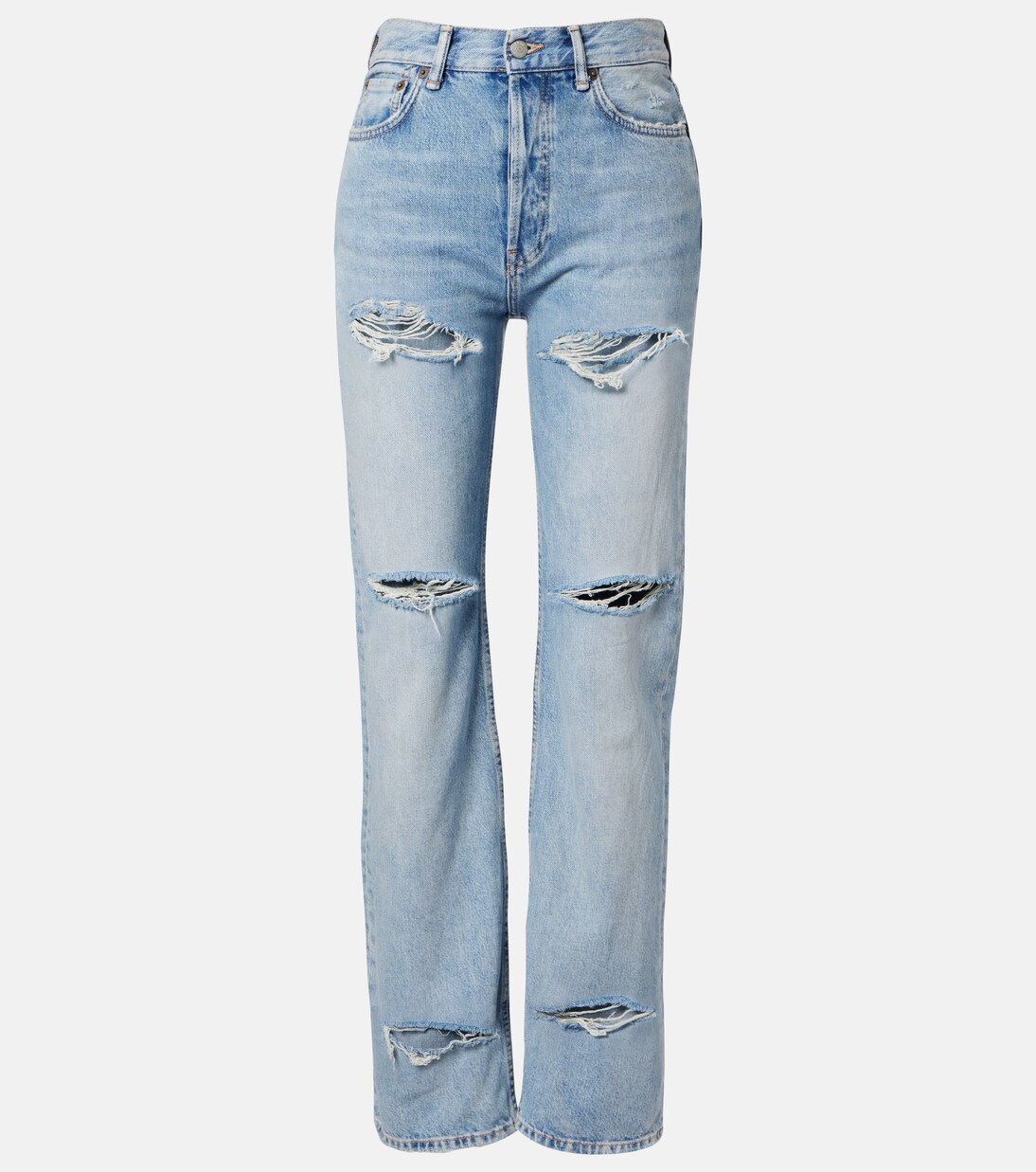 Jeans rectos con efecto desgastado | Acne Studios