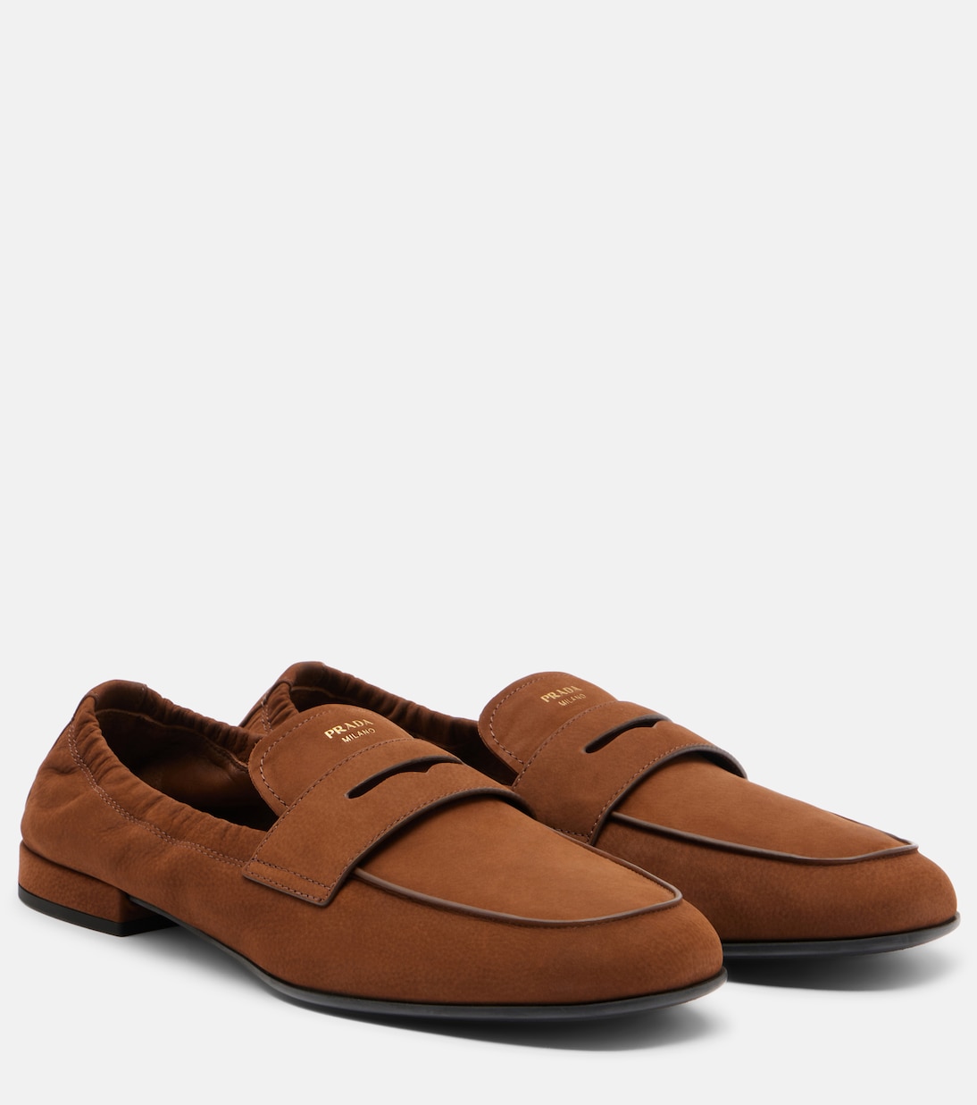 Leather penny loafers | Prada