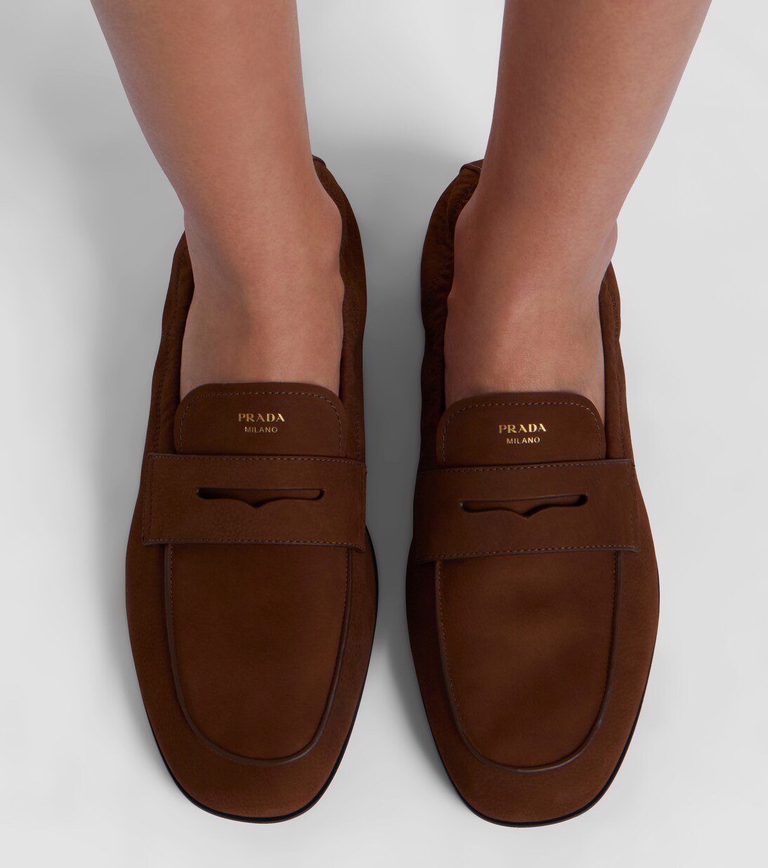 Leather penny loafers | Prada