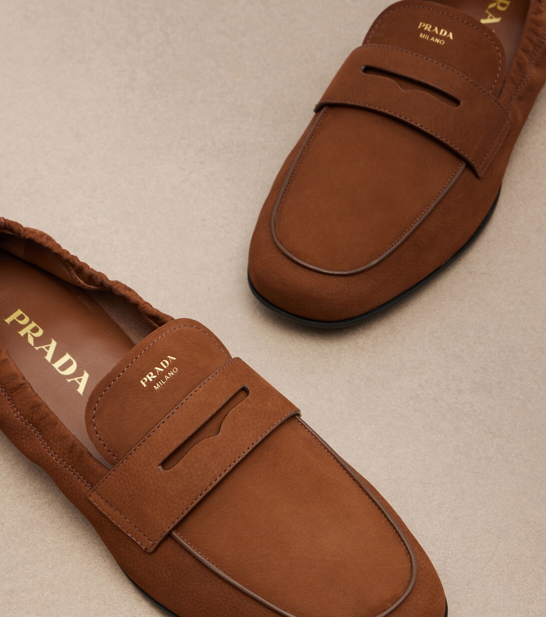 Leather penny loafers | Prada