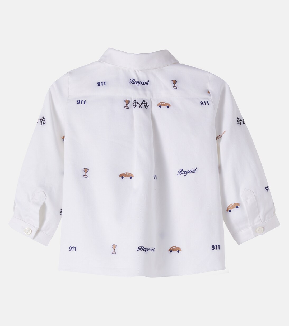 x Porsche Baby Malo cotton jacquard shirt | Bonpoint
