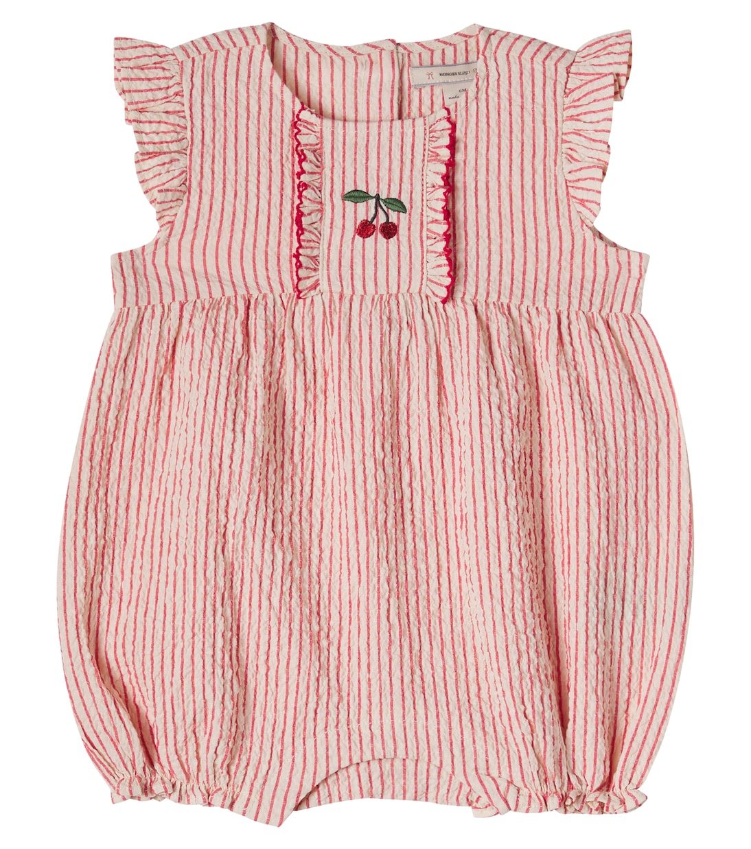 Baby Ellie ruffled striped cotton playsuit | Konges Sløjd