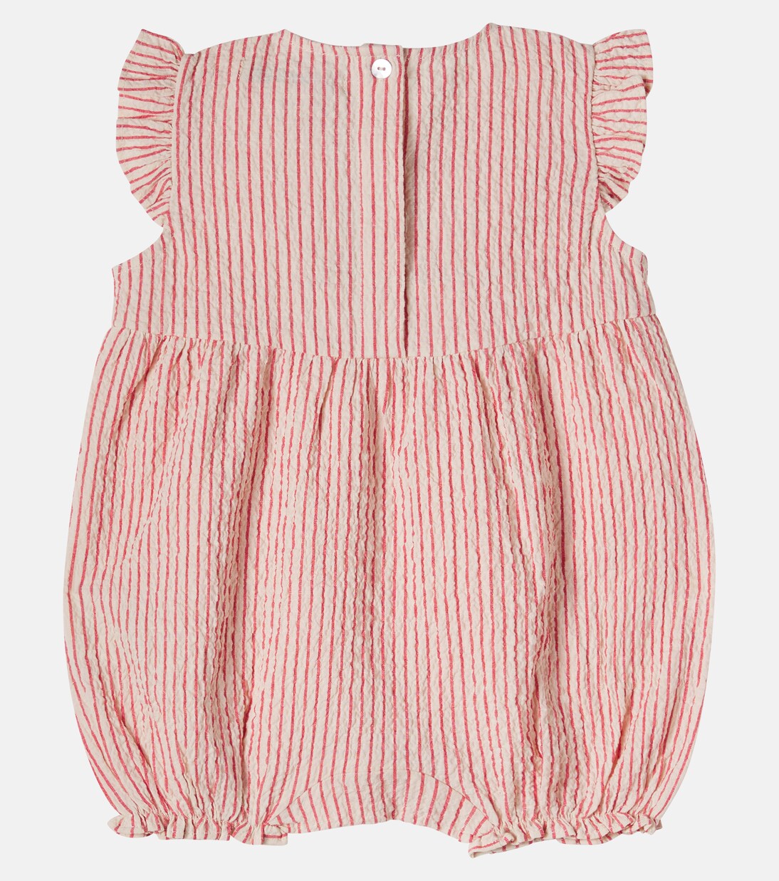 Baby Ellie ruffled striped cotton playsuit | Konges Sløjd