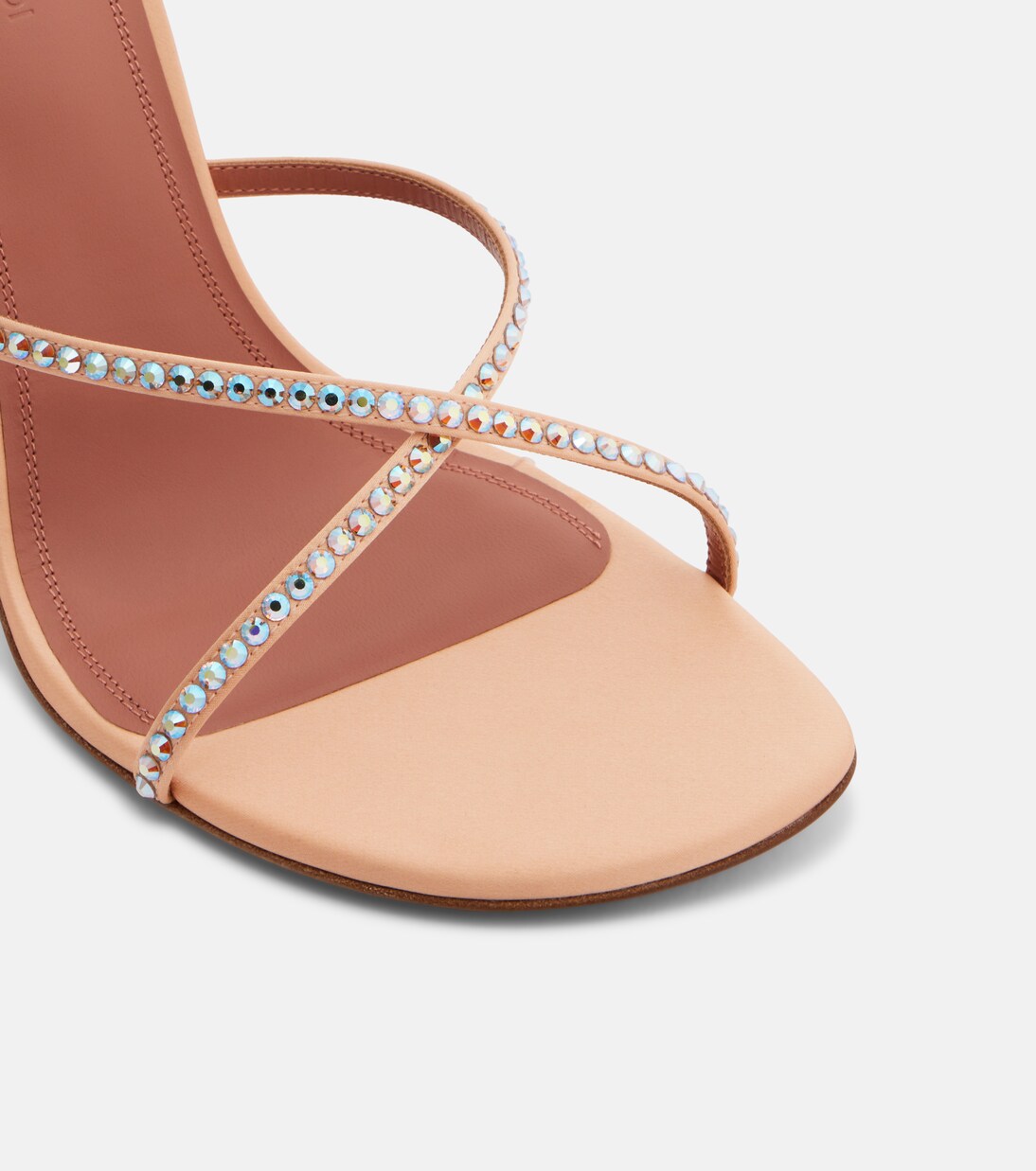 Sally crystal-embellished satin mules | Amina Muaddi