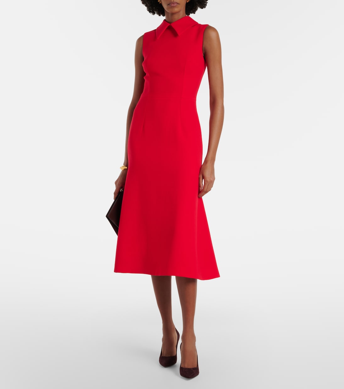 Midikleid Leontine aus Woll-Crêpe | Emilia Wickstead