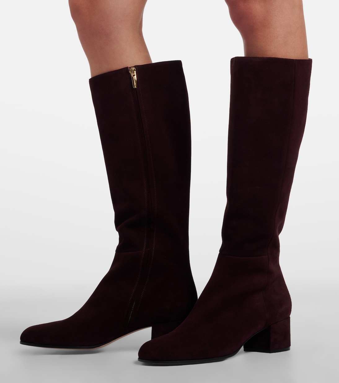 Suede knee-high boots | Gianvito Rossi