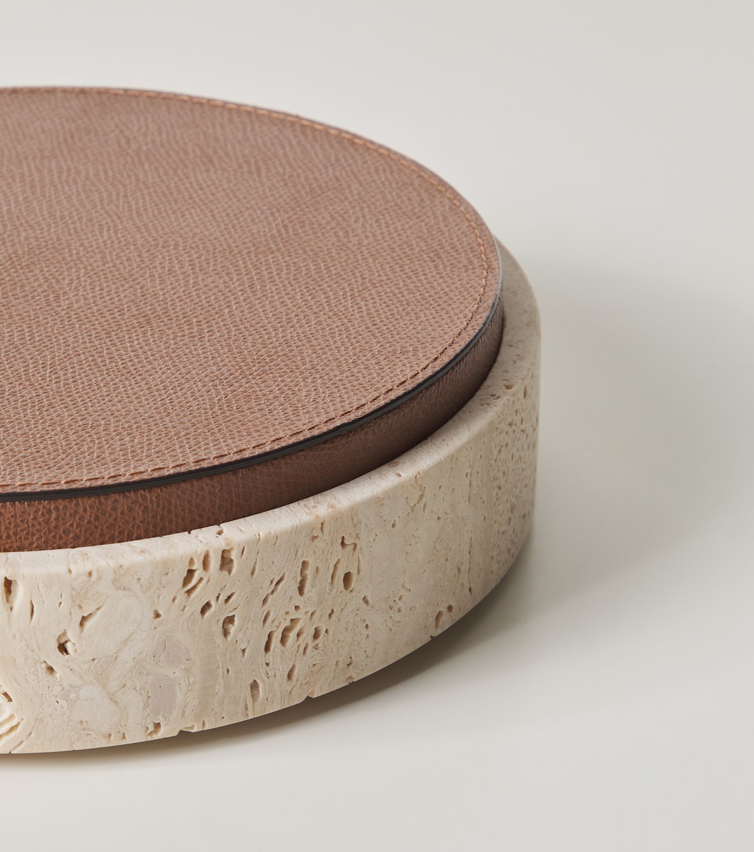 Giza Small marble and leather box | Giobagnara