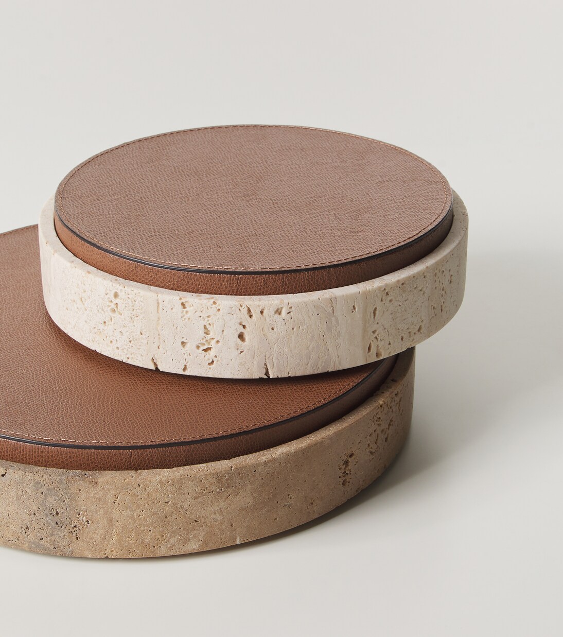Giza Small marble and leather box | Giobagnara