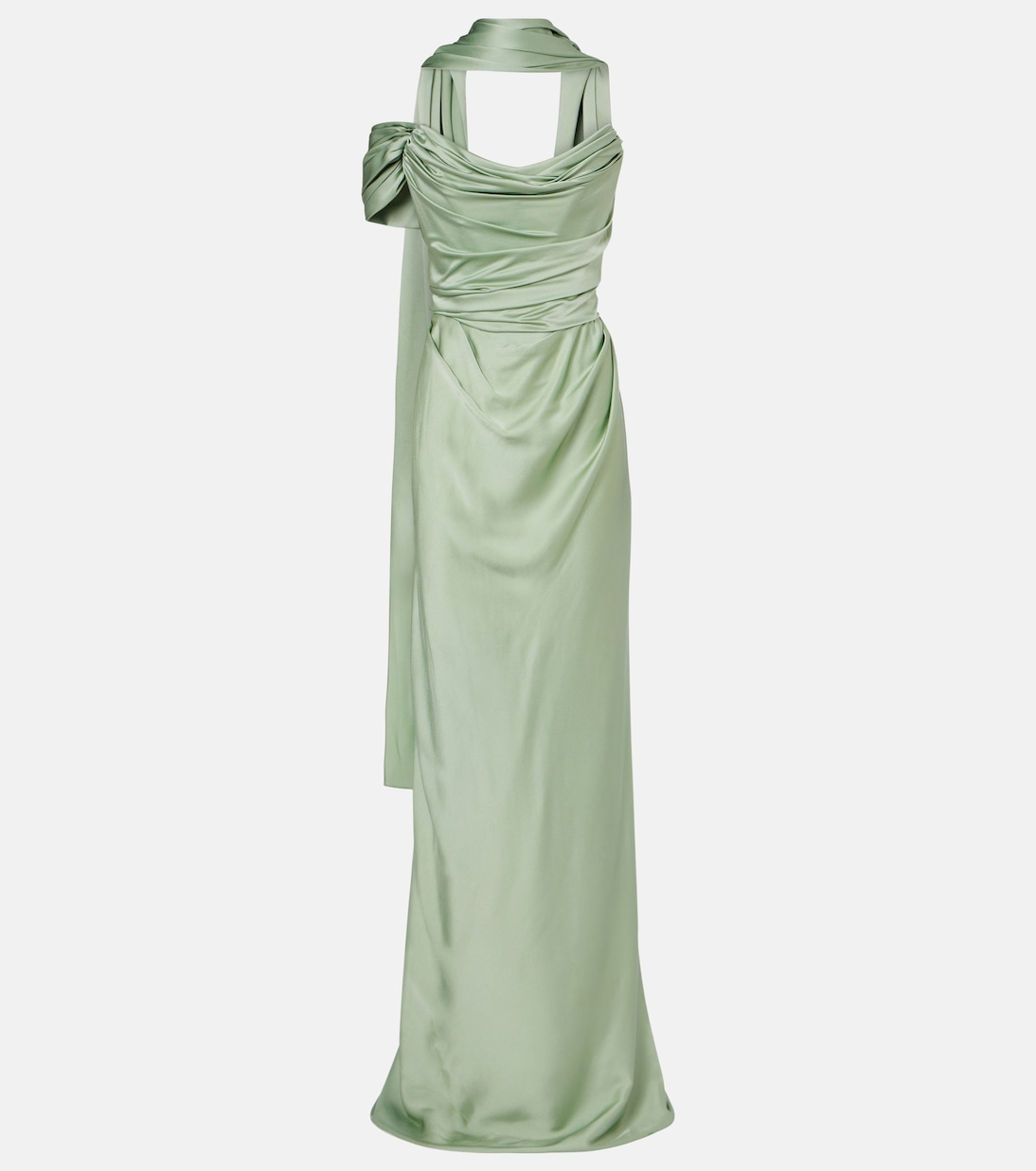 Nova Vixen scarf-detail satin gown | Vivienne Westwood